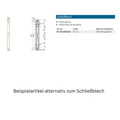 Schlie&szlig;blech Made in Germany - U-Profil mit Kunststoff-Endkappen - 017202400426 erial/Oberfl&auml;chen: Edelstahl V2A matt geb&uuml;rstet, Produktgruppe: Schlie&szlig;bleche, U-Profil mit Kunststo