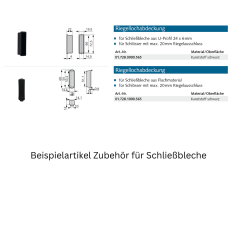 Schließblech Made in Germany - vorgerichtet für E-Öffner/Einsatzstück - 017252400426 - Hochwertige Qualität - Zuverlässig und langlebig - Top Ware zum günstigen Preis