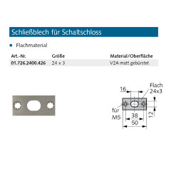 Schlie&szlig;blech f&uuml;r Schaltschloss Made in Germany