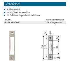 Schließblech Made in Germany - für...