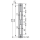 Schließblech für Rollfallenschloss - 017822200426 erial/Oberflächen: Edelstahl V2A matt gebürstet, Produktgruppe: Schließbleche Flachmaterial rechts/links verwe