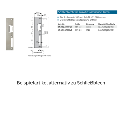 Schließblech Made in Germany - vorgerichtet für E-Öffner/Einsatzstück 22x3 - 017862200426 - Hochwertige Qualität - Zuverlässig und langlebig - Top Ware zum günstigen Preis