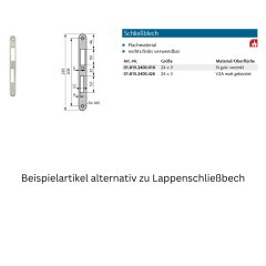 Lappenschlie&szlig;blech Made in Germany - 018192400426 erial/Oberfl&auml;chen: Edelstahl V2A matt geb&uuml;rstet, Produktgruppe: Schloss-Zubeh&ouml;r&lt;br /&gt;&lt;br /&gt;- Lappenschlie&szlig;blech&lt;br /&gt;&lt;br /&gt;Artikel