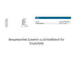 Schließblech für Zusatzfalle Made in Germany - 018202400010 erial/Oberflächen: St galvanisch verzinkt, Produktgruppe: Schloss-Zubehör Schließblech für Zusatzfalle