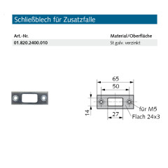 Schlie&szlig;blech f&uuml;r Zusatzfalle Made in Germany