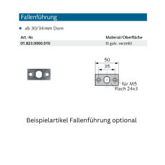 Fallenf&uuml;hrung Made in Germany - ab 35 mm Dorn