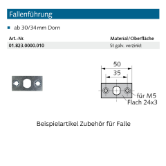 Falle Made in Germany - 018310000010 erial/Oberflächen: St galvanisch verzinkt, Produktgruppe: Schloss-Zubehör gehärtet zum AufschlagenArtikelnummer