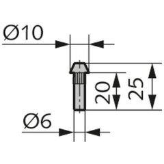 Verriegelungsst&uuml;ck oben Made in Germany - 018321000010 erial/Oberfl&auml;chen: St galvanisch verzinkt, Produktgruppe: Schloss-Zubeh&ouml;r&lt;br /&gt;&lt;br /&gt;- 10 mm Kopfdurchmesser&lt;br /&gt;&lt;br /&gt;Artik
