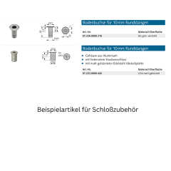 Verbindungsstange für Dreifallenschloss - 018352000010 erial/Oberflächen: St galvanisch verzinkt, Produktgruppe: Schloss-Zubehör FlachmaterialArtikelnummer