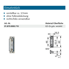 Einsatzstück Made in Germany - ohne Fallenabdeckung...