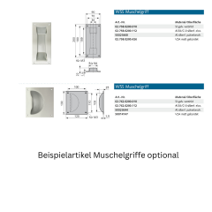 WSS Muschelgriff Made in Germany Al E4/C-0 silber - 027560200112 : Al E4/C-0 silberfarbig eloxiert, Produktgruppe: Muschelgriffe WSS MuschelgriffArtikelnum