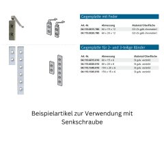 Senkschraube Made in Germany - 040920000012 erial/Oberfl&auml;chen: St gelb chromatiert, Produktgruppe: 3D-PLUS Aluminium-T&uuml;rb&auml;nder&lt;br /&gt;&lt;br /&gt;- M8 x 34&lt;br /&gt;&lt;br /&gt;Artikelnummer: 04.092
