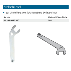 Stellschlüssel Made in Germany - für 3-teilige Stahltürbänder und 2D Aluminium-Türbänder - 042240030000 erial/Oberflächen: 0, Produktgruppe: 2D Aluminium-Türbänder, Stahl-/Edelstah