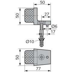 Türpuffer für Bodenmontage Made in Germany - 064090000112 erial/Oberflächen: Al E4/C-0 silberfarbig eloxiert, Produktgruppe: Türpuffer bis 40 kg Türgewicht mit