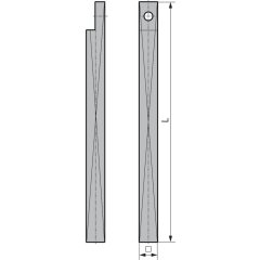 Schließplatte für 12 mm Vierkantstange - 072410000426 erial/Oberflächen: Edelstahl V2A matt gebürstet, Produktgruppe: Türtreibriegel Schließplatte für 12 mm