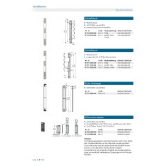 Schließblech 24 x 3 vorgerichtet für E-Öffner - V017112400426 rial/Oberflächen: Edelstahl V2A matt gebürstet, Produkt-Richtung: DIN rechts/links verwendbar, Produktgruppe: Schließb