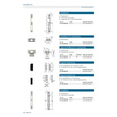 Lappenschließblech für Schaltschloss - V017274300426 rial/Oberflächen: Edelstahl V2A matt gebürstet, Produktgruppe: Schließbleche Flachmaterial Kammermaß 14-16