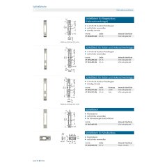 Schließblech für Bolzen und Bolzen und Hakenschwenkriegel 155 x 22 x 6 - V017452200426 rial/Oberflächen: Edelstahl V2A matt gebürstet, Produktgruppe: Schließbleche U-P