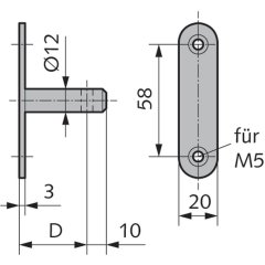 Stangenführung Made in Germany - V018243000426 rial/Oberflächen: Edelstahl V2A matt gebürstet, Dornmaß: 30, Produktgruppe: Schloss-Zubehör, spezifische merkmale: nach oben wirkend,