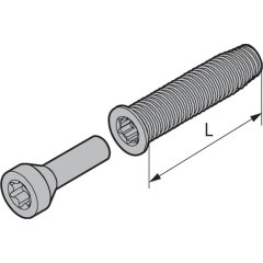Befestigungsset Einschraubmutter - Länge: 50, Anzahl Bandteile: 2 - 040940050010 erial/Oberflächen: St galvanisch verzinkt, Produktgruppe: 3D-PLUS Aluminium-Türbänder, Drehpunkt in