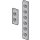 Gegenplatte für 2- und 3-teilige Bänder - V041101540010 rial/Oberflächen: St galvanisch verzinkt, Produktgruppe: 3D-PLUS Aluminium-Türbänder, Drehpunkt in mm (Bänder): 23, Achse in
