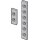 Gegenplatte für 2- und 3-teilige Bänder - Abmessungen in mm: 60x20x6 - 041106020010 erial/Oberflächen: St galvanisch verzinkt, Produktgruppe: 3D-PLUS Aluminium-Türbänder, Drehpunkt
