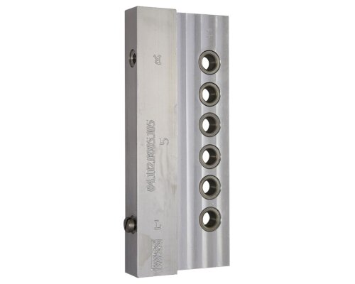 Bohrlehre für Eckpfostenkonstruktionen - V041120005105 rial/Oberflächen: Al blank, Produktgruppe: 3D-PLUS Aluminium-Türbänder, Drehpunkt in mm (Bänder): 36, Achse in mm(Bänder): 65