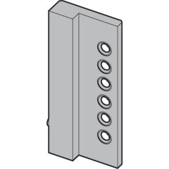 Bohrlehre für Eckpfostenkonstruktionen - V041120005105 rial/Oberflächen: Al blank, Produktgruppe: 3D-PLUS Aluminium-Türbänder, Drehpunkt in mm (Bänder): 36, Achse in mm(Bänder): 65