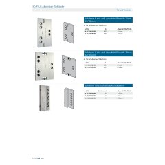 Bohrlehre für Eckpfostenkonstruktionen - V041120005105 rial/Oberflächen: Al blank, Produktgruppe: 3D-PLUS Aluminium-Türbänder, Drehpunkt in mm (Bänder): 36, Achse in mm(Bänder): 65