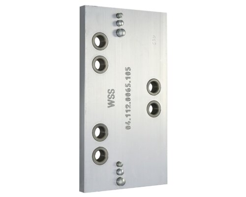 Bohrlehre ein- und auswärts öffnende Türen, 65/78 mm - Maß A: 65 - 041120065105 erial/Oberflächen: Al blank, Produktgruppe: 3D-PLUS Aluminium-Türbänder, Drehpunkt in mm (Bänder): 2