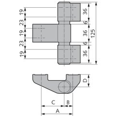 WSS 2D Aluminium-Türband, 3-teilig - V041522563114 - Hochwertige Qualität - Zuverlässig und langlebig - Ideal für den professionellen Einsatz - Top Ware zum günstigen Preis