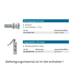 WSS 2D Aluminium-Türband, 3-teilig - V041522563114 - Hochwertige Qualität - Zuverlässig und langlebig - Ideal für den professionellen Einsatz - Top Ware zum günstigen Preis