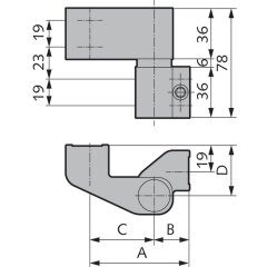WSS 2D Aluminium-Türband, 2-tlg., für...