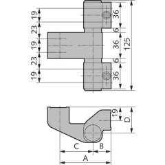 WSS 2D Aluminium-Türband, 3-teilig, für Pfostenkonstruktion - V041563671114 - Hochwertige Qualität - Zuverlässig und langlebig - Top Ware zum günstigen Preis