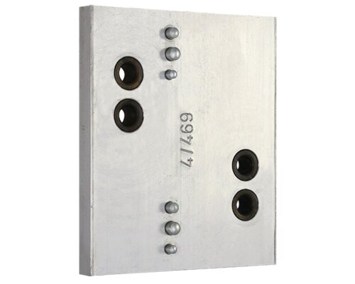 Bohrlehre, 2-teilig Made in Germany - V042100263105 rial/Oberflächen: Al blank, Produktgruppe: 2D Aluminium-Türbänder, : 3 für einwärts und auswärts öffnende Türenr
