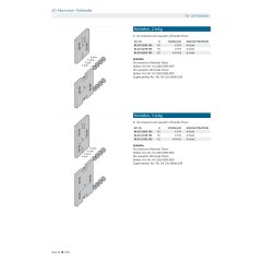 Bohrlehre, 2-teilig Made in Germany - V042100263105 rial/Oberflächen: Al blank, Produktgruppe: 2D Aluminium-Türbänder, : 3 für einwärts und auswärts öffnende Türenr