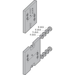 Bohrlehre, 2-teilig Made in Germany - V042100263105 rial/Oberflächen: Al blank, Produktgruppe: 2D Aluminium-Türbänder, : 3 für einwärts und auswärts öffnende Türenr