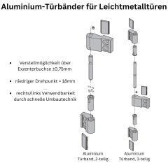 WSS Aluminium-Türband, 3-teilig - 04.252.1863.114 - Artikelnummer: 042521863114