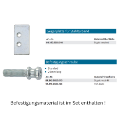 WSS Stahltürband, 2-teilig Made in Germany - V043002563010 - Hochwertige Qualität - Zuverlässig und langlebig - Ideal für den professionellen Einsatz - Top Ware zum günstigen Preis
