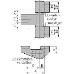 Edelstahl-Türband, 3-teilig Made in Germany - V044022563426 rial/Oberflächen: Edelstahl V2A matt gebürstet, Produkt-Richtung: DIN rechts, Produktgruppe: Stahl-/Edelstahl-Türbänder,