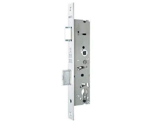 Panikschlösser Serie 200 Schließfunktion B 1-flügelig - V141643000426 rial/Oberflächen: Edelstahl V2A matt gebürstet, Dornmaß: 30, Schlossstulp: Flachstulp, Ausführung: PZ gelocht,