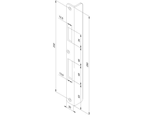 Winkelschließblech Winkelschließblech von ASSA ABLOY Z09XSBL-03----4