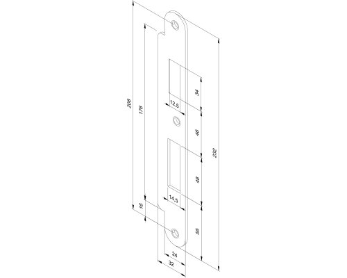 Schließblech Schließblech von ASSA ABLOY Z09XSBL-04----1