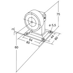 Haftmagnet Haftmagnet von ASSA ABLOY 830-8BWK----F90