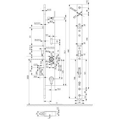 Sicherheitsschloss drückergesteuert mit geteilter Drückernuss Sicherheitsschloss von ASSA ABLOY 809NE7010540000