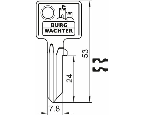 Burg-Wächter für Zyl.-Schlösser ROHLING 66 R