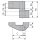 2D Aluminium-Türband, 2-teilig - Material/Oberflächen: Al Edelstahl-Effekt, Drehpunkt in mm (Bänder): 25, Achse in mm(Bänder): 63 #1 - 041502563198-M /Oberflächen: Al Edelstahl-Eff