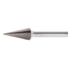 1 x Fräser HFM Spitzkegelform für Alu 6x18 mm...