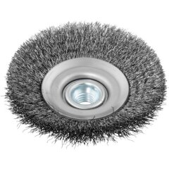 1 x Kegelbürste BKVW für Edelstahl 100x12 mm für Winkelschleifer gewellt