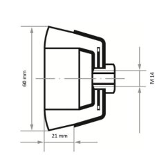 1 x Topfbürste BTVW für Edelstahl 60x21 mm für Winkelschleifer gewellt